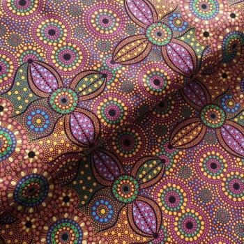 SPIRIT PLACE Aborigines Stoff aus Australien